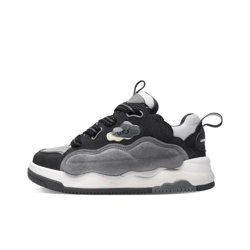 UNNAMED FORCES Cloud Puffy Shoes Low Top Trendy Casual Skateboard Shoes Unisex Gray
