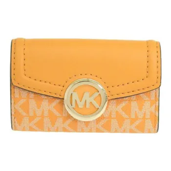 MICHAEL KORS Coated Canvas With Leather Key Pouch Regular Women's Light Orange