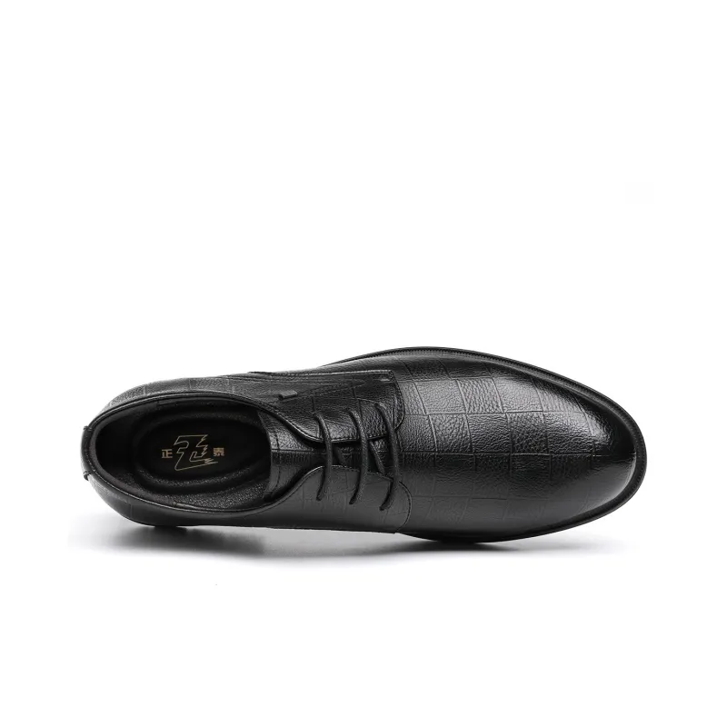 CHINT Dress Shoes Men Low Top Black-3
