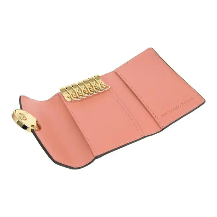 MICHAEL KORS Coated Canvas With Leather Key Pouch Regular Women's Orange-4