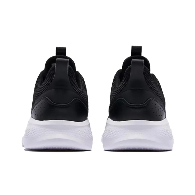 QIAODAN Cushioning Breathable Lightweight Low Top Casual Running Shoes Women's Black Jordan White-4