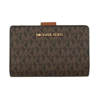 MICHAEL KORS PVC Polyvinyl Chloride Leather Wallet Women's Brown