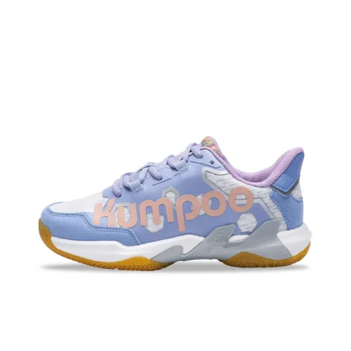 KUMPOO Yufeng Badminton Shoes Unisex Low-Top White Gray Blue