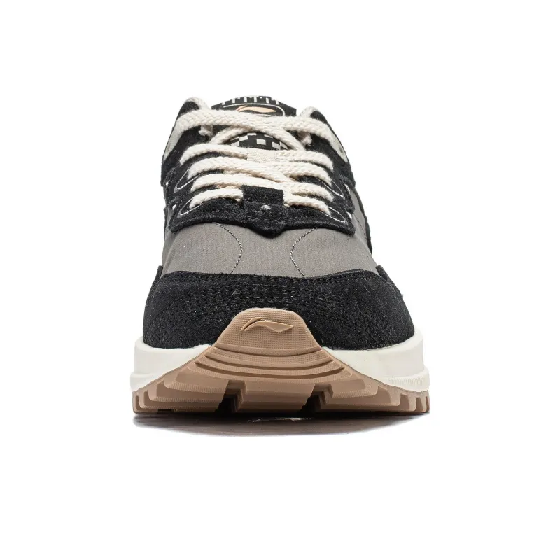 LiNing Wind Rider 2.0 Anti Slip Wear Resistant Low Top Casual Shoes Women's Gray Black-3