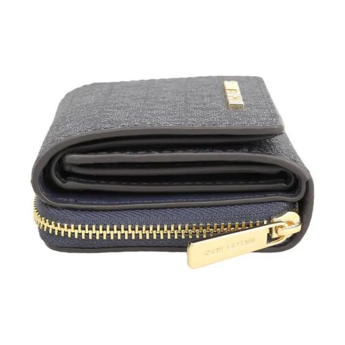 MICHAEL KORS PVC Coated Canvas Wallet Regular Women's Ink Blue-3