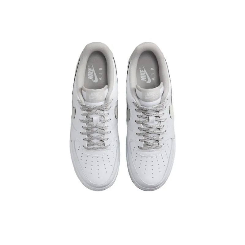 Nike Air Force 1 Low '07 White Light Iron Ore Reflective Swoosh-3