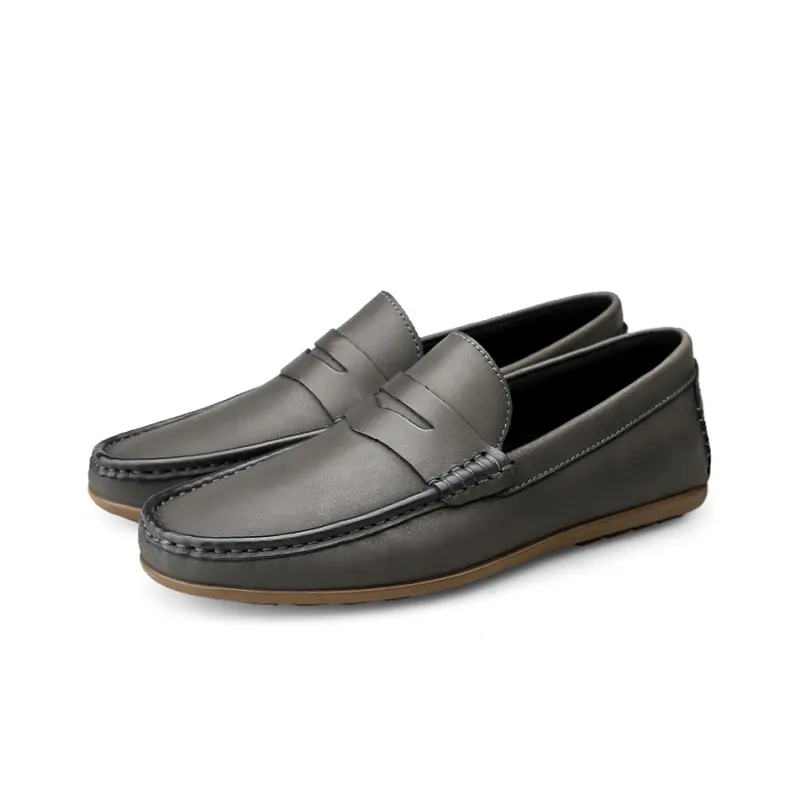 DCK Men's Casual Shoes Men Low Top Gray/Dark Brown-3