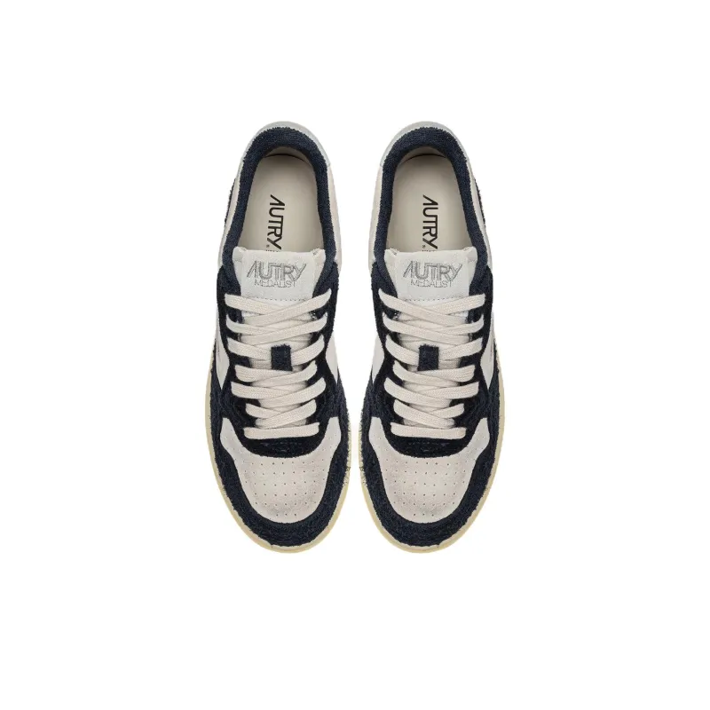 AUTRY Two Tone Medalist Low Goatskin 'Black White'-2