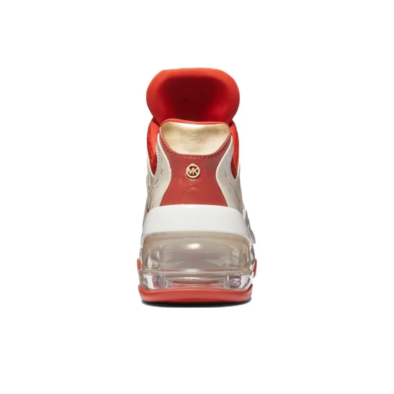 MICHAEL KORS Olympia Low-Top Casual Shoes Women's White Red-4