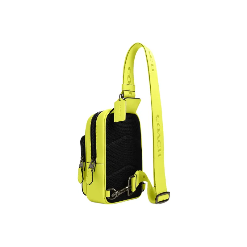 COACH Track Calfskin Shoulder Bags Fanny Pack Sling Bags Mini Unisex Lemon-1
