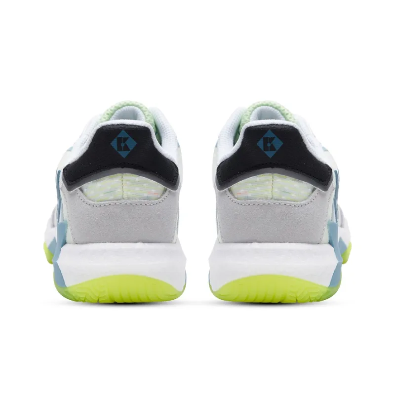 KUMPOO Yufeng Cushioning Slip Resistant Coverage Support Balance Low Top Badminton Shoes Unisex Gray Blue-4