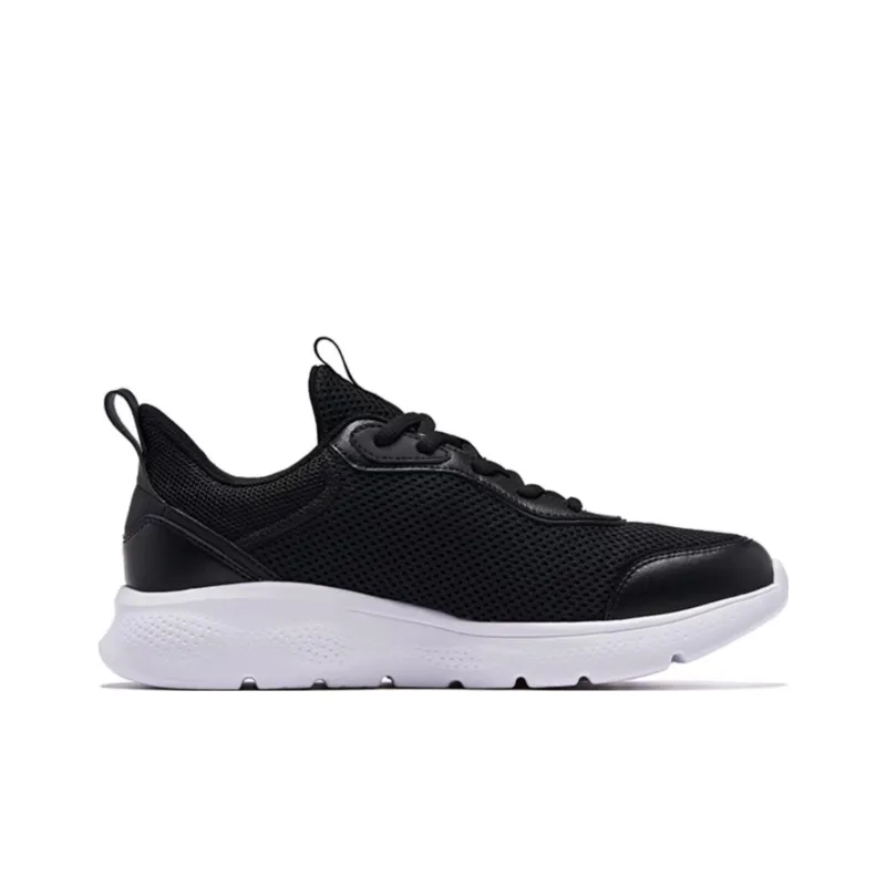 QIAODAN Cushioning Breathable Lightweight Low Top Casual Running Shoes Women's Black Jordan White-1