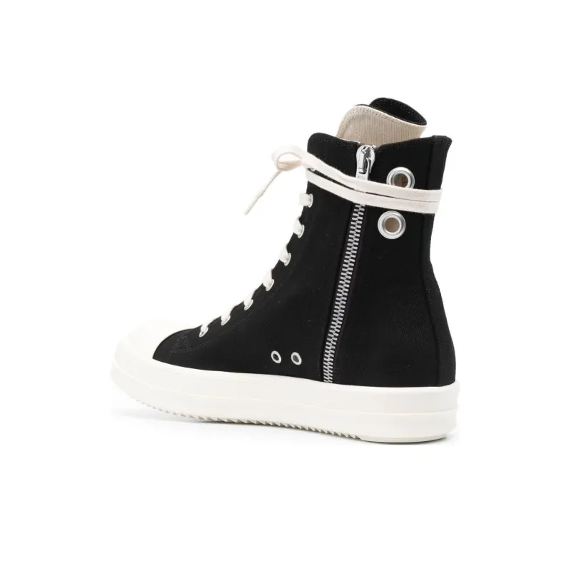 Rick Owens DRKSHDW Gethsemane Canvas High Black Milk-4