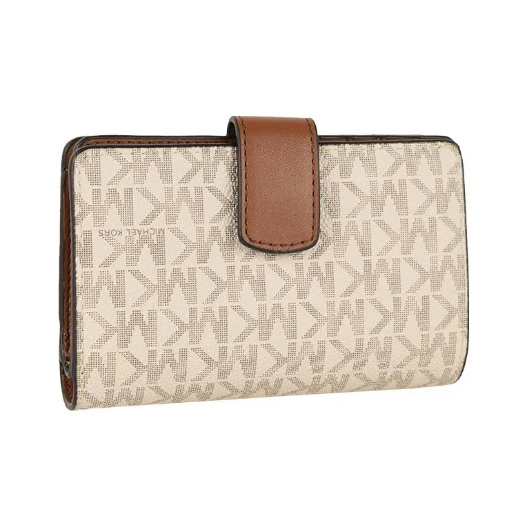 MICHAEL KORS PVC Leather Wallet Regular Women's Apricot-3