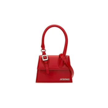 Jacquemus Le Chiquito Moyen Calfskin Shoulder Bag Crossbody Bag Handbag Women's Red