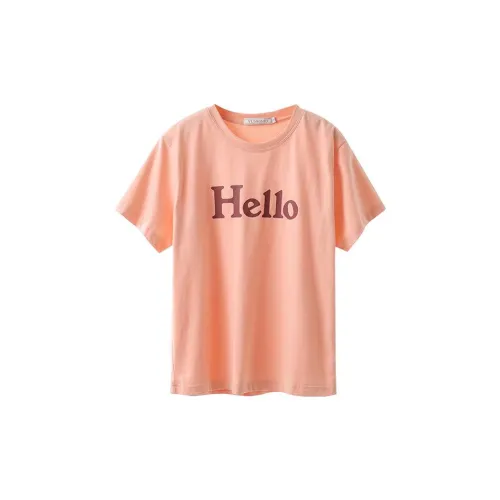 YUMOMO STAR T-Shirts Women's Light Milk Orange