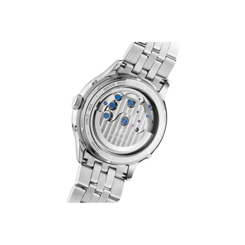 SHANGHAI National Collection Automatic Mechanical Movement Steel Strap Watch Men's Watches White Dial 22RE 610 2L27-3