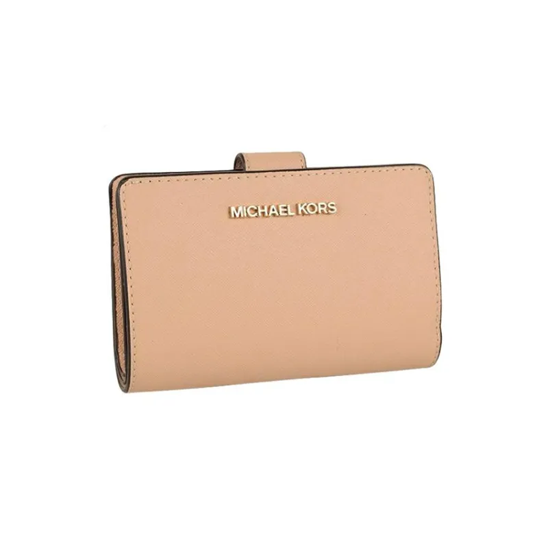 MICHAEL KORS Leather Wallet Regular Women's Apricot Pink-1