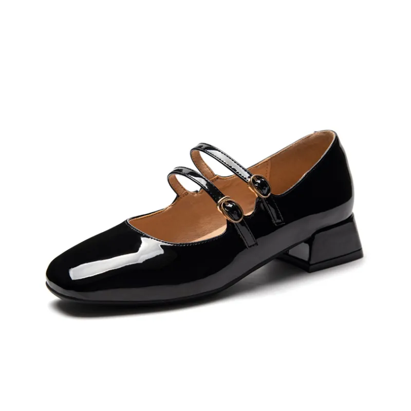 ZHR Mary Jane 3cm Women's Burgundy-7