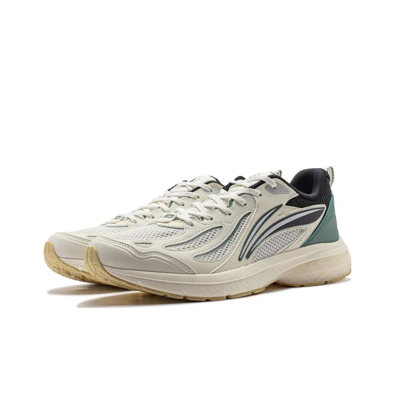 LiNing Feather V2 Cushioning Anti Slip And Wear Resistant Low Top Running Shoes Men's Ecru-2