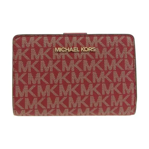 MICHAEL KORS PVC Wallet Regular Women's Burgundy