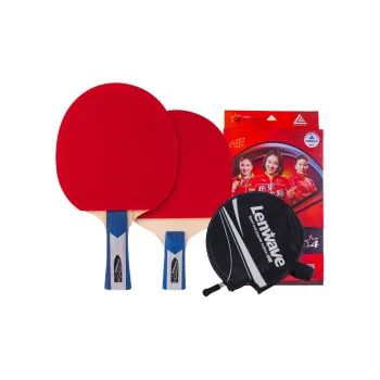 LENWAVE LW 0314 Ping Pong Paddles Unisex Wood Rubber Sponge Red