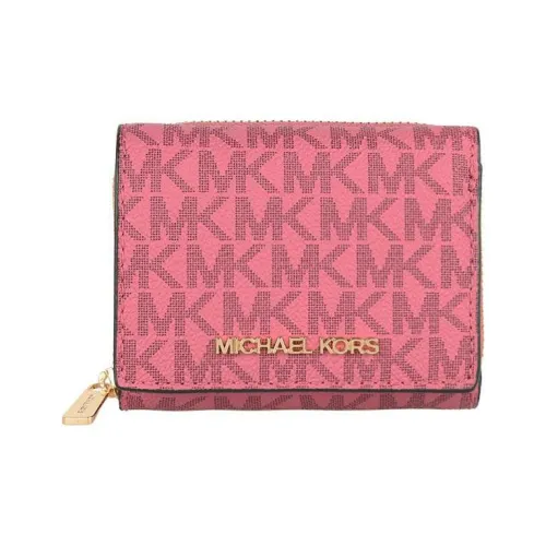 MICHAEL KORS Leather Wallet Mini Women's Dark Pink