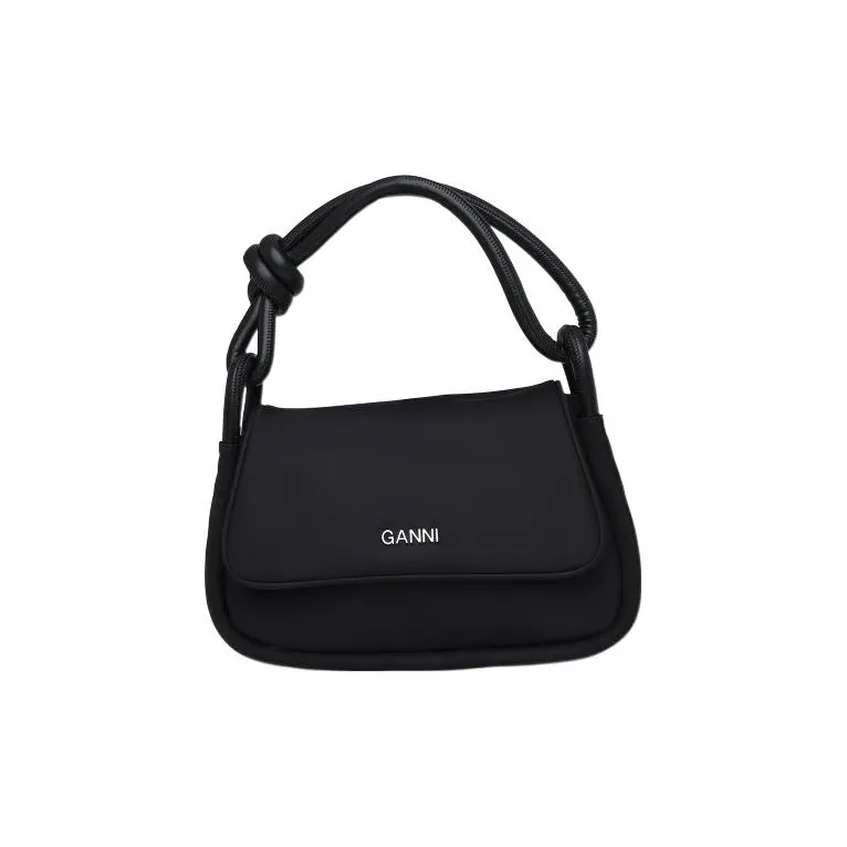 GANNI Knot Flap Over Shoulder Bag-2