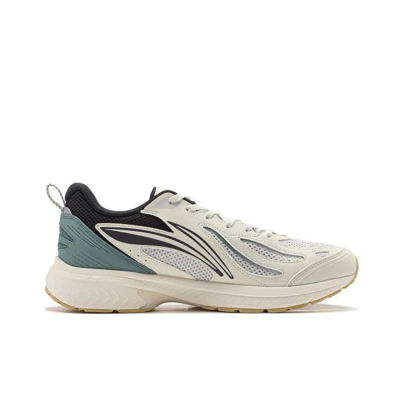 LiNing Feather V2 Cushioning Anti Slip And Wear Resistant Low Top Running Shoes Men's Ecru-1