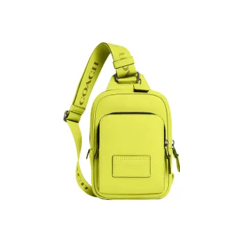 COACH Track Calfskin Shoulder Bags Fanny Pack Sling Bags Mini Unisex Lemon