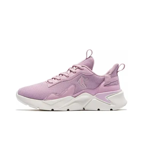 QIAODAN Cushioning Lightweight Low Top Running Shoes Women's Morning Sun, Pink Ivory