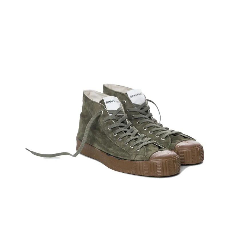 SPALWART Special High-Top Skateboard Shoes Unisex Olive Green-1
