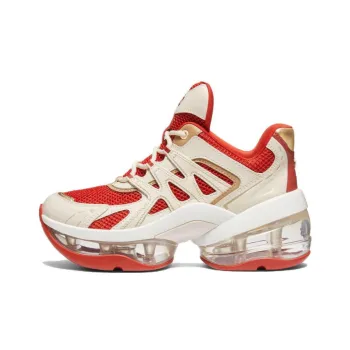MICHAEL KORS Olympia Low-Top Casual Shoes Women's White Red