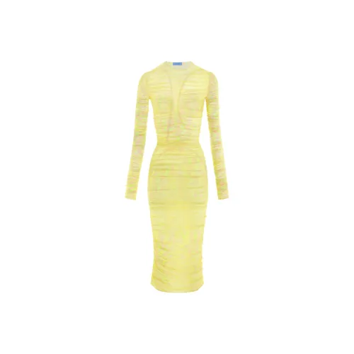 Mugler Long-Sleeved Dresses Women's Yellow