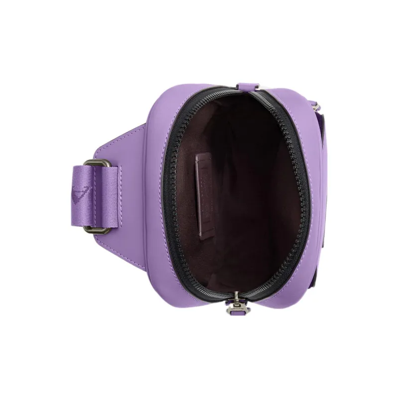 COACH Track Calfskin Fanny Pack, Shoulder Bag, Sling Bag Mini Unisex Purple-2