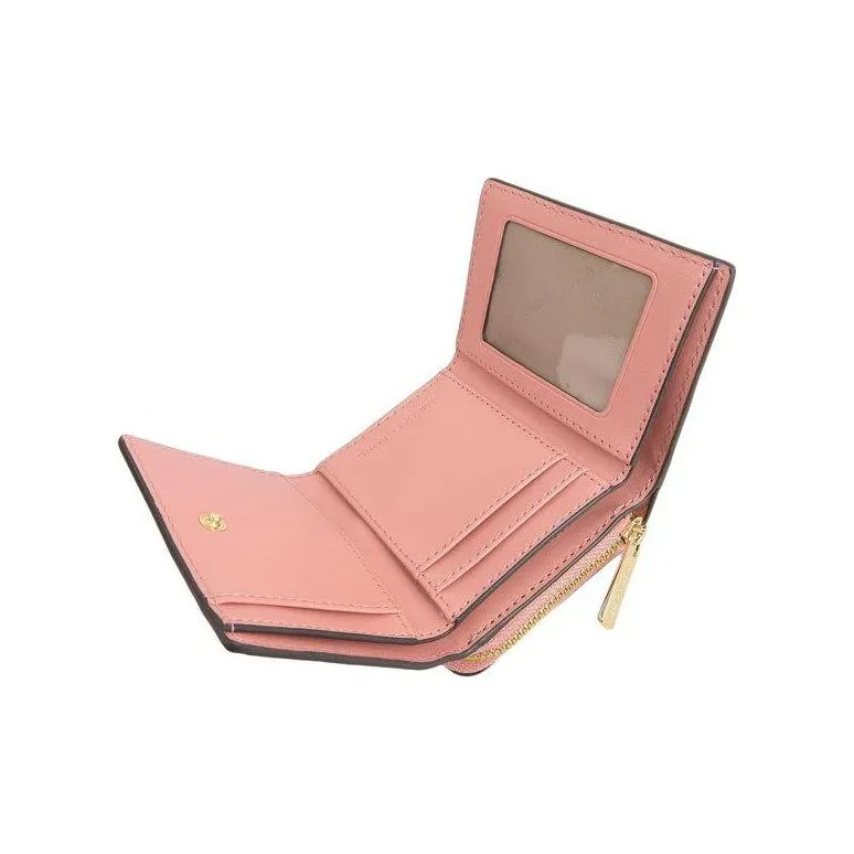 MICHAEL KORS Jet Set Travel PVC Coated Canvas Wallet Mini Women's Pink-4