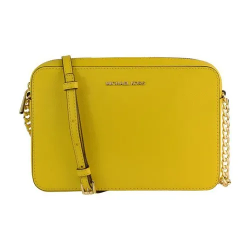 MICHAEL KORS Leather Shoulder Bag, Crossbody Bag Women's Yellow