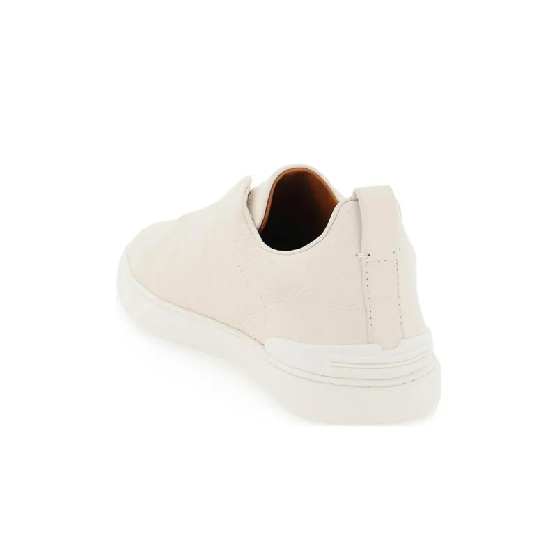 Zegna Grained leather Low top Sneakers-2