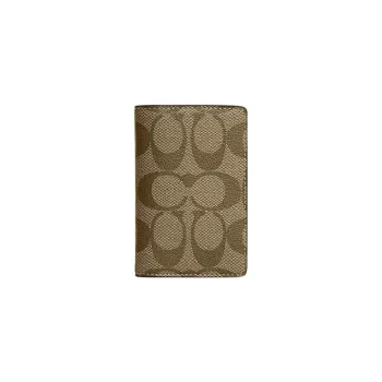COACH Wallet Coated Canvas Coin Purse Wallet Men's Brown