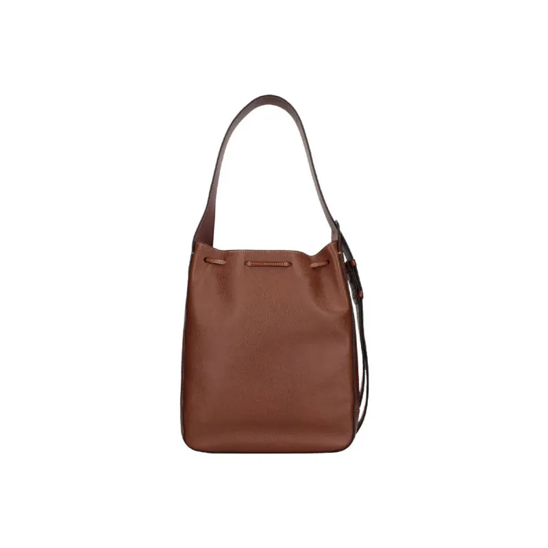 THE BRIDGE Cow Leather Hobo Bag One Shoulder Handbags Women's Brown-2