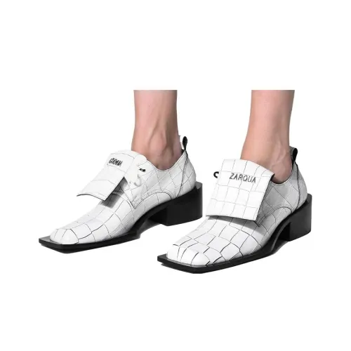 Nina Zarqua Python Casual Single Shoes Women's White