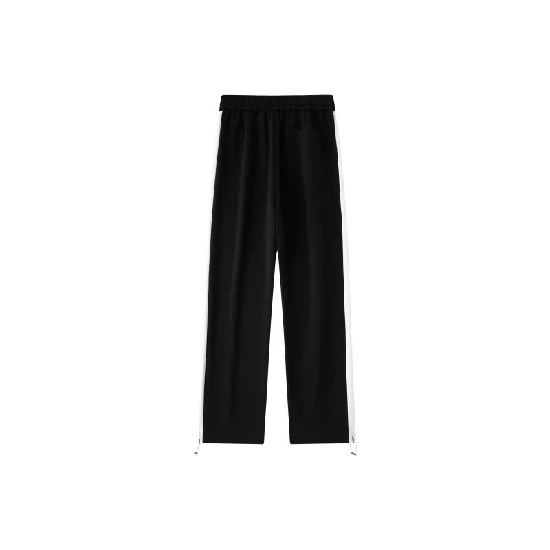 paddy julia Contrasting Vertical Stripes On The Side Casual Pants-1