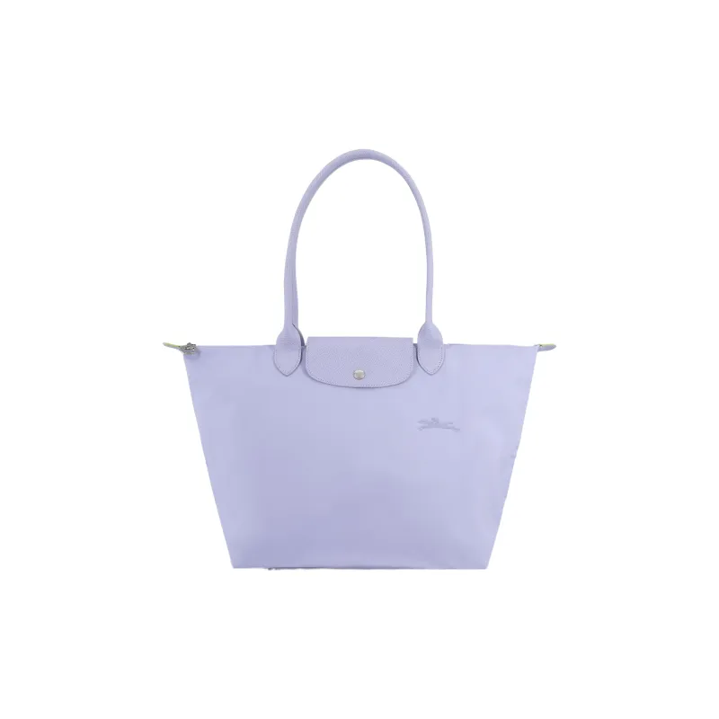 LONGCHAMP Le Pliage Green Cow Leather Canvas Canvas Bag Handbags Shoulder Bags Women's Sky Blue-0