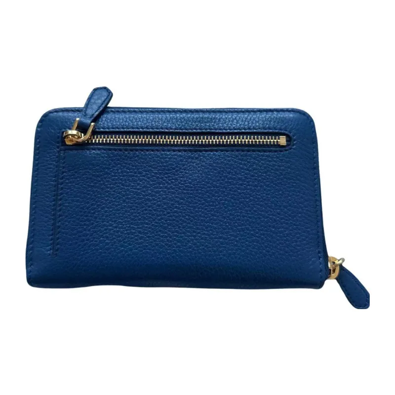 PRADA Leather Wallet Women's Blue-1
