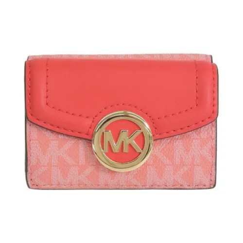 MICHAEL KORS PVC Coated Canvas Wallet Regular Women's Pink/Multicolor