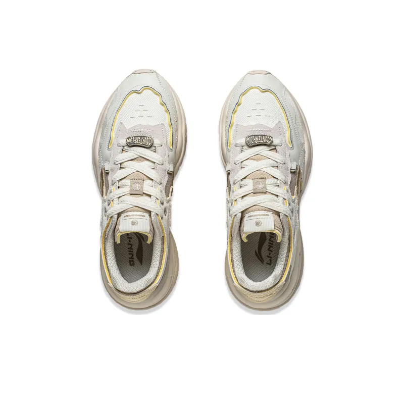 LiNing CF Tracing Collection Origin 2 Anti-Slip Wear-Resistant Casual Shoes Men's White Gray-3