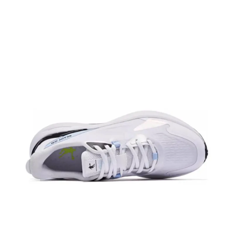 QIAODAN Slip Resistant Breathable Low Top Running Shoes Men's White-2
