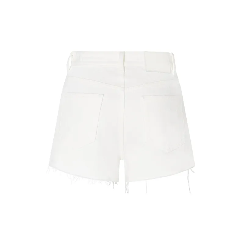 MO&CO Denim Shorts Women's Denim White-1