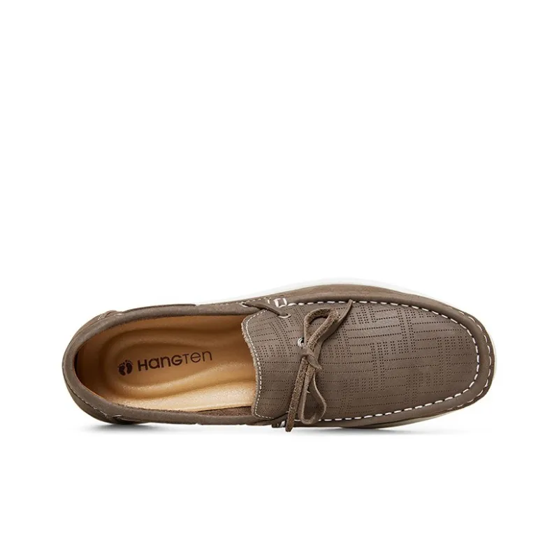 HANG TEN Anti-Slip And Wear-Resistant Lightweight Low-Top Casual Shoes Men's Khaki Black And Blue-13