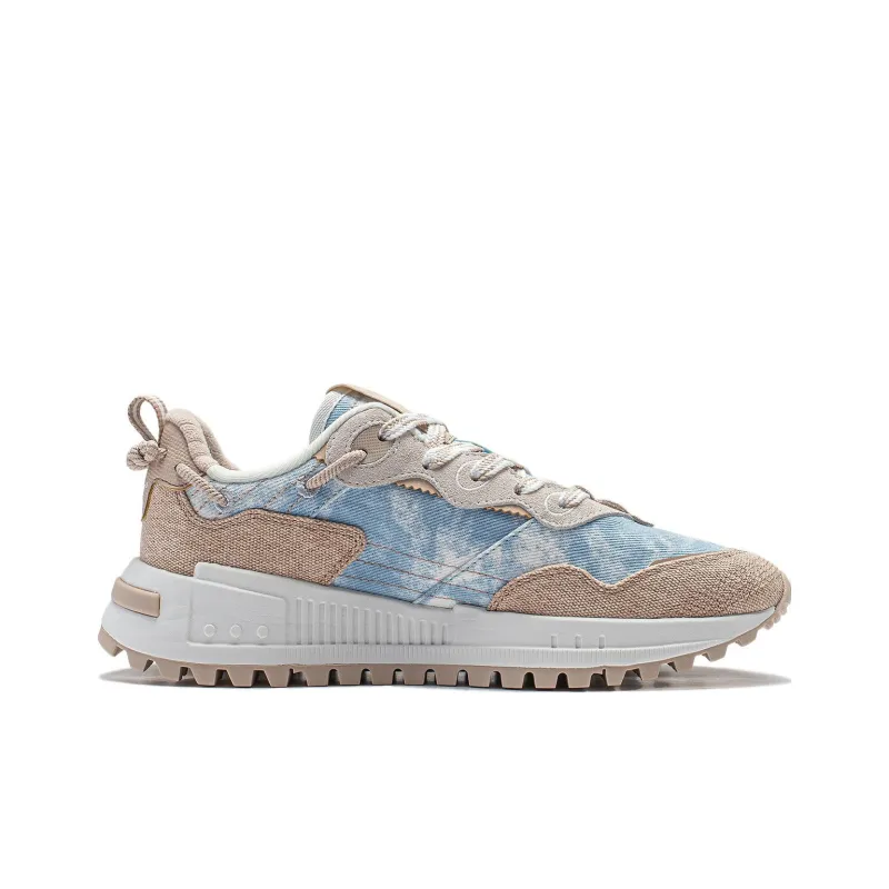 LiNing Wind Rider 2.0 Anti Slip Wear Resistant Low Top Casual Shoes Women's Blue Brown-1